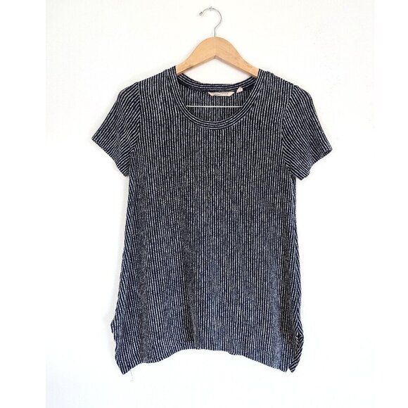 Soft Surroundings Short Sleeve Lounge T-shirt with Split Hem Soft Leisurewear - Picture 1 of 8